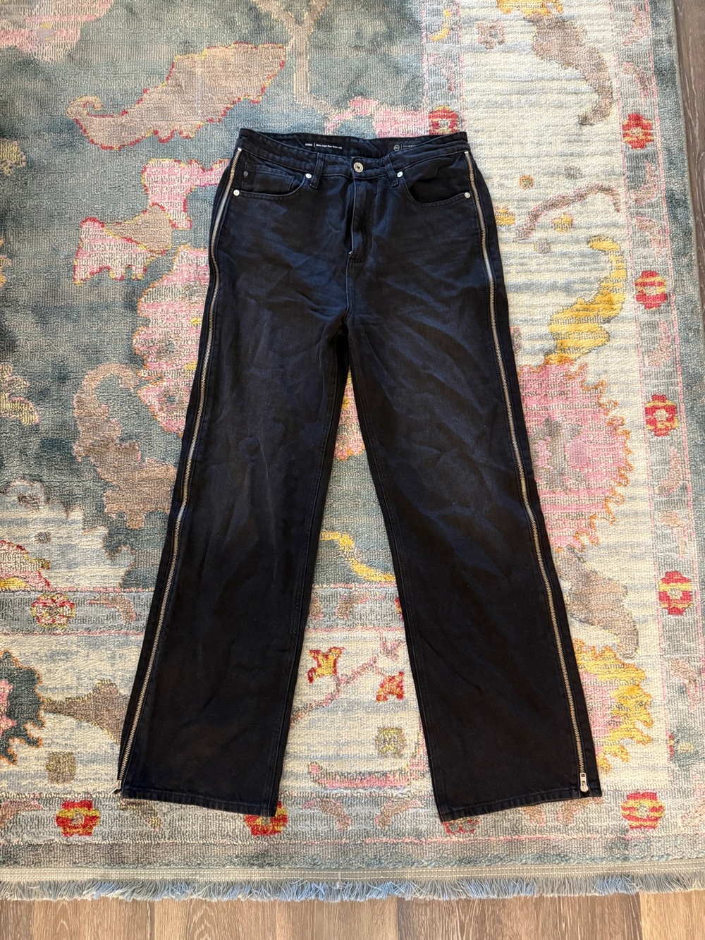 AG Kora High-Rise Wide Leg with Side Zipper Detail